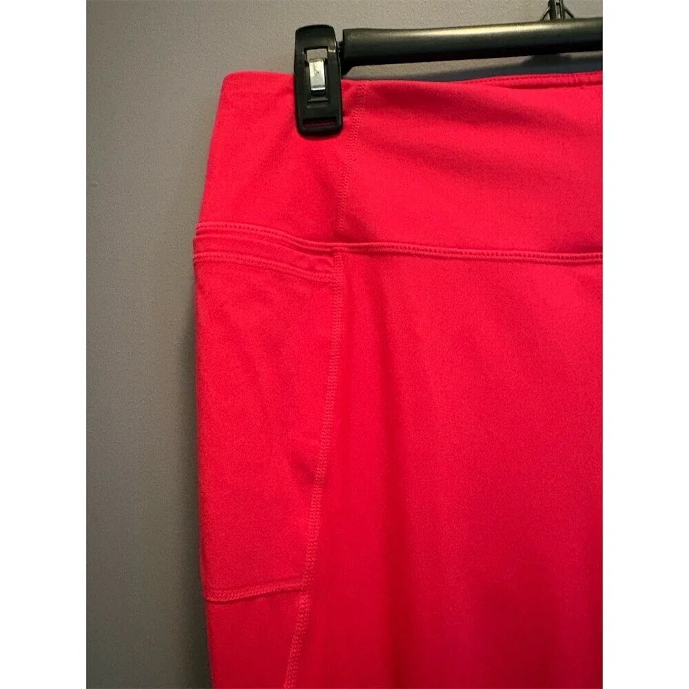 Torrid Leggings Womens 2XL Red High Waist Ankle Active Side Pockets